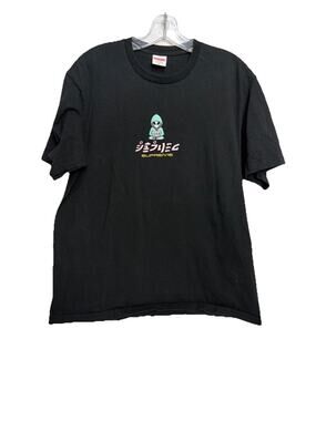 Supreme Alien Logo Men’s Black Tee T-Shirt Size Medium Made in USA